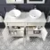Lucia Chalk White Double Vanity with Marble Top & Round Counter Top Basin 1200mm