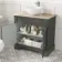 Lucia Graphite Grey Vanity with Oak Effect Top & Round Counter Top Basin 840mm