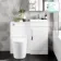 Avon Gloss White Combination Vanity Basin and Boston Toilet 950mm