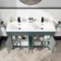 Bermuda Midnight Green Double Basin Vanity 1200mm