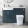 Harper Navy Blue Combination Vanity Basin and Houston Toilet 1200mm - Left Handed