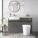 Foster Tungsten Grey Combination Vanity Basin and Tucson Toilet 1200mm - Left Handed