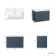 Crete Fluted Navy Blue Wall Hung Basin Drawer Vanity 800mm