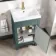 Bermuda Midnight Green Basin Vanity 500mm - Brushed Brass Accents