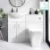 Quartz Gloss White Combination Vanity Basin and Houston Toilet 1050mm