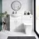 Quartz Gloss White Combination Vanity Basin and Houston Toilet 1150mm