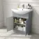 Capri Fog Grey Combination Vanity Basin and Houston Toilet 1150mm - Chrome Handles