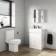 Trent Gloss White Basin Vanity 600mm and Toilet Set