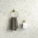 Sofia Brushed Brass Toilet Roll Holder & Towel Ring