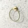 Sofia Brushed Brass Toilet Roll Holder & Towel Ring