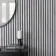 Trepanel Design® White Marble Effect on Black Felt Acoustic Wood Slat Panels
