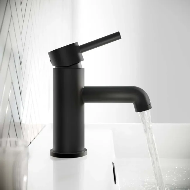 Trent Matt Black Basin Mixer Tap