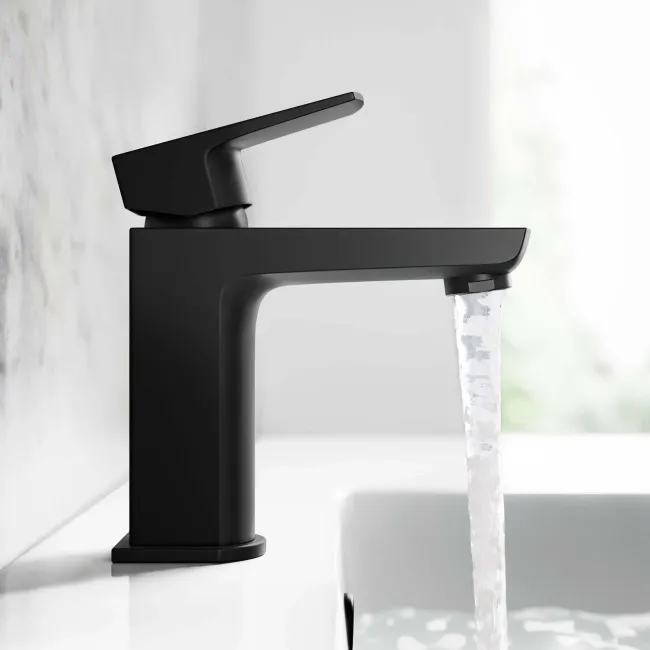 Soar Matt Black Basin Mixer Tap