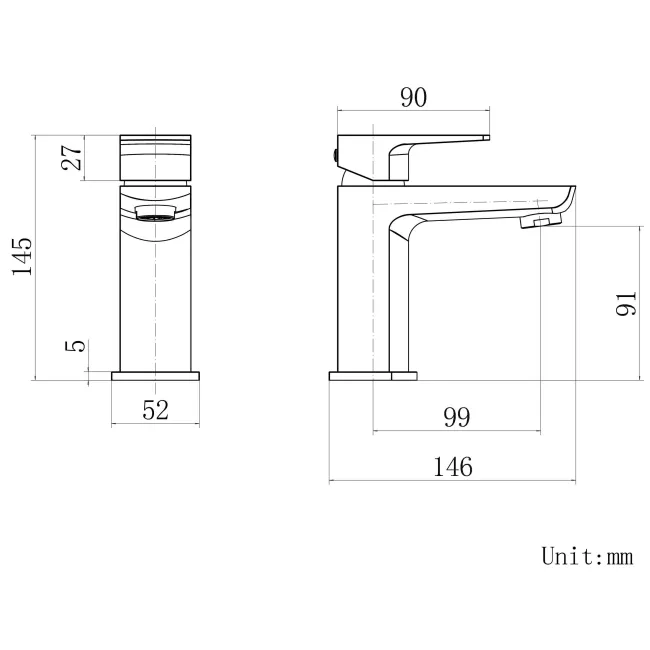 Soar Matt Black Basin Mixer Tap