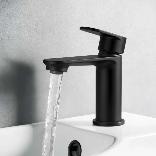Anker Matt Black Cloakroom Basin Mixer Tap