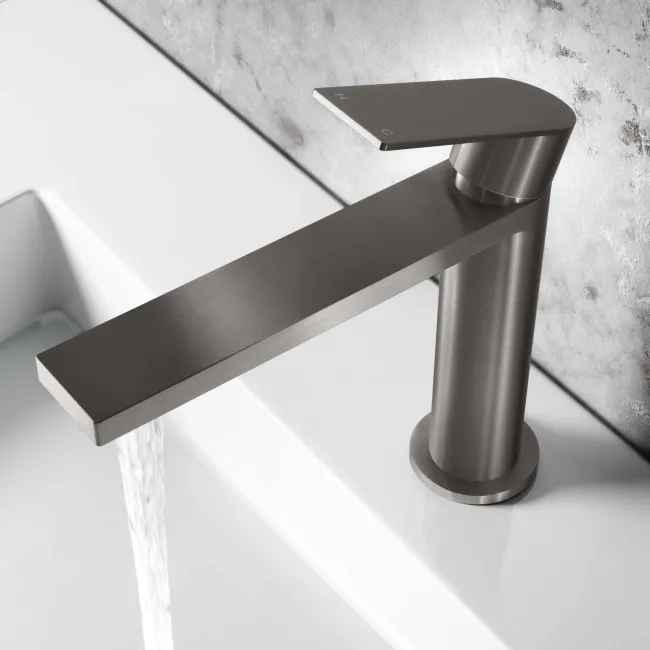 Tees Gunmetal Grey Basin Mixer Tap