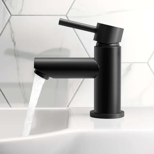 Wye Matt Black Cloakroom Basin Mixer Tap