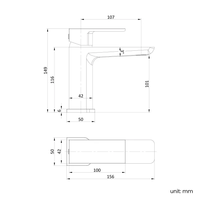 Ribble Chrome Basin Mixer Tap