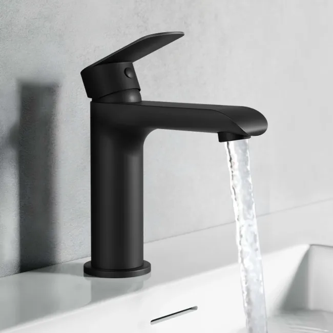 Tay Matt Black Basin Mixer Tap