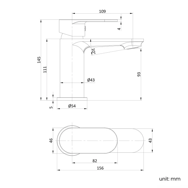 Avill Chrome Basin Mixer Tap