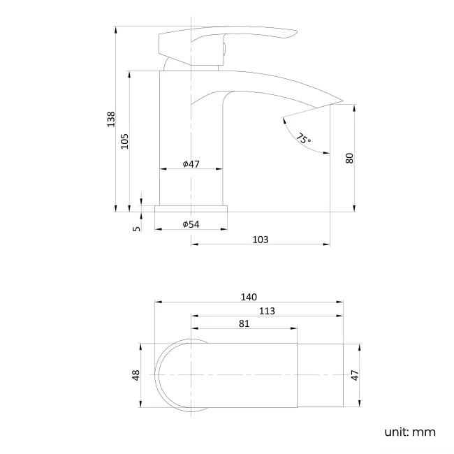Spey Chrome Basin Mixer Tap
