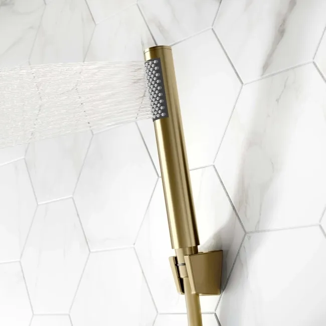 Severn Brushed Brass Bath Filler & Handheld Shower