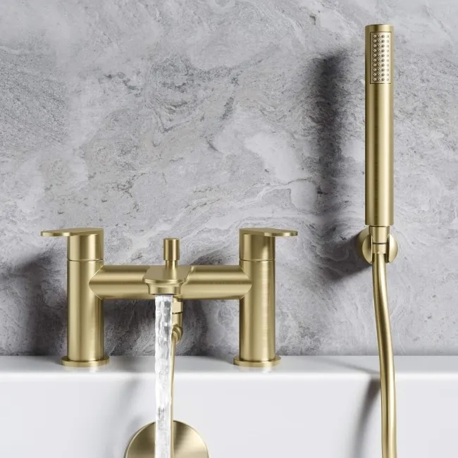 Avill Brushed Brass Bath Filler & Handheld Shower