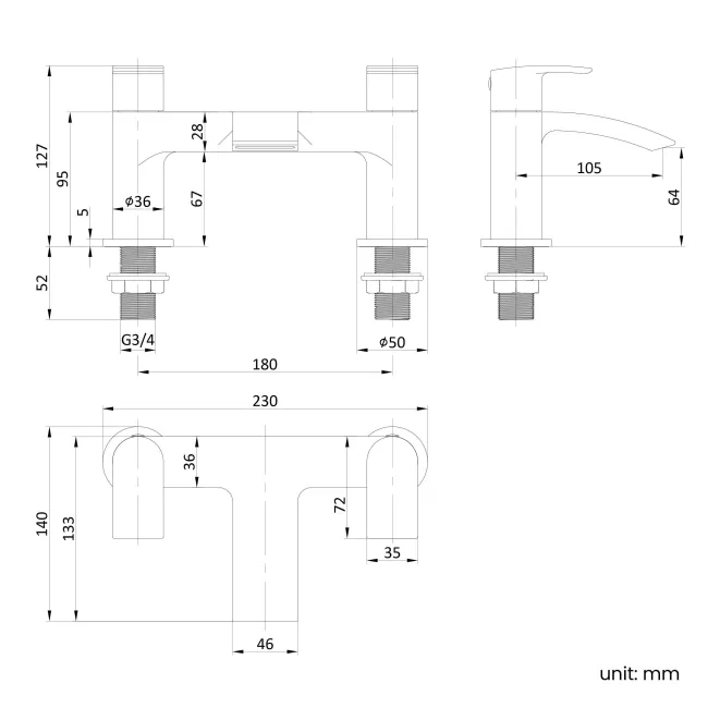 Spey Matt Black Bath Filler