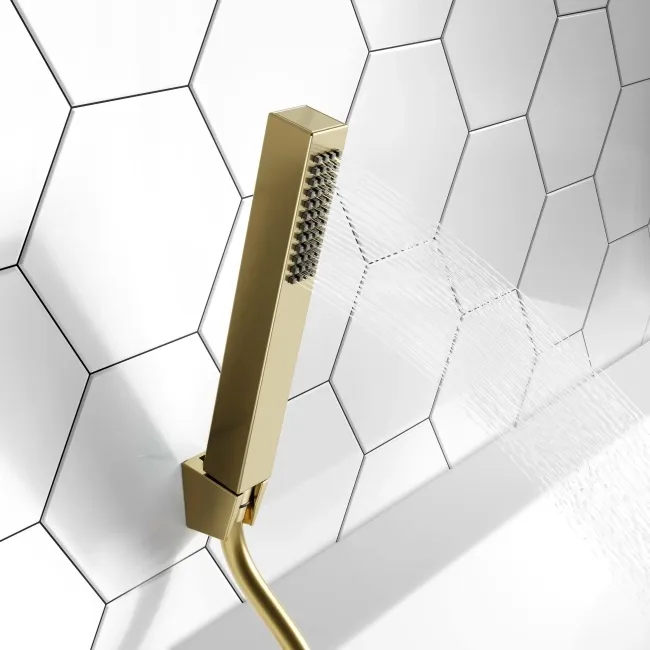 Brora Brushed Brass Bath Filler & Handheld Shower