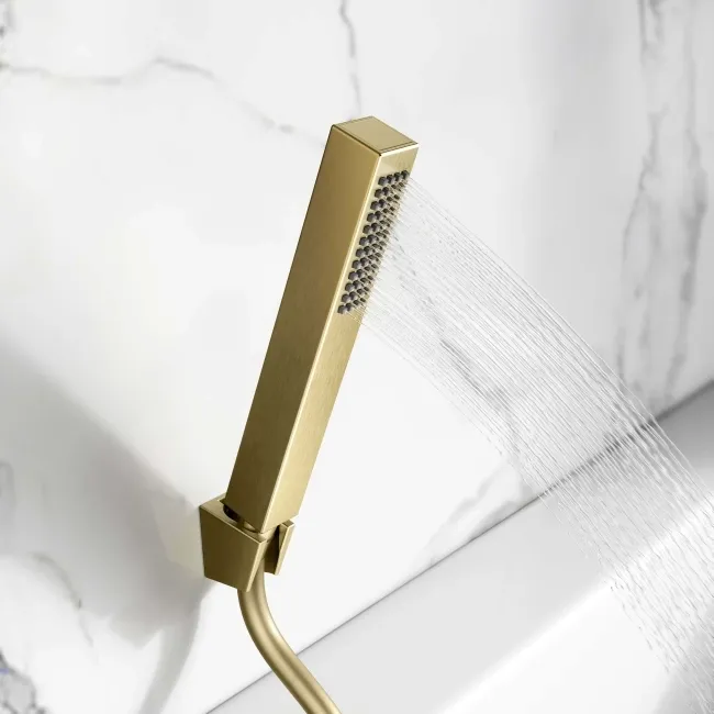 Tamar Brushed Brass Bath Filler & Handheld Shower