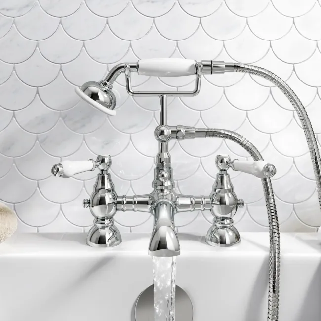 Beauly Traditional Chrome Bath Shower Mixer Tap