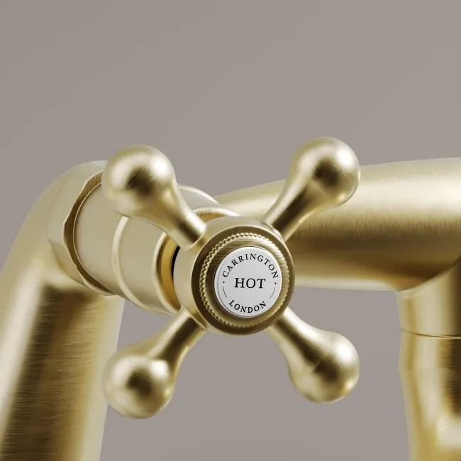 Bray Traditional Brushed Brass Bath Filler