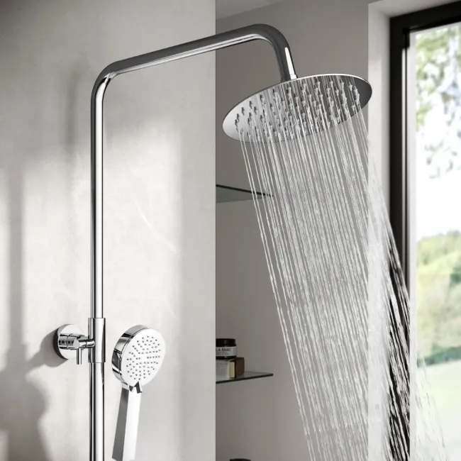 Doon Round Chrome Thermostatic Bath Filler Shower Set