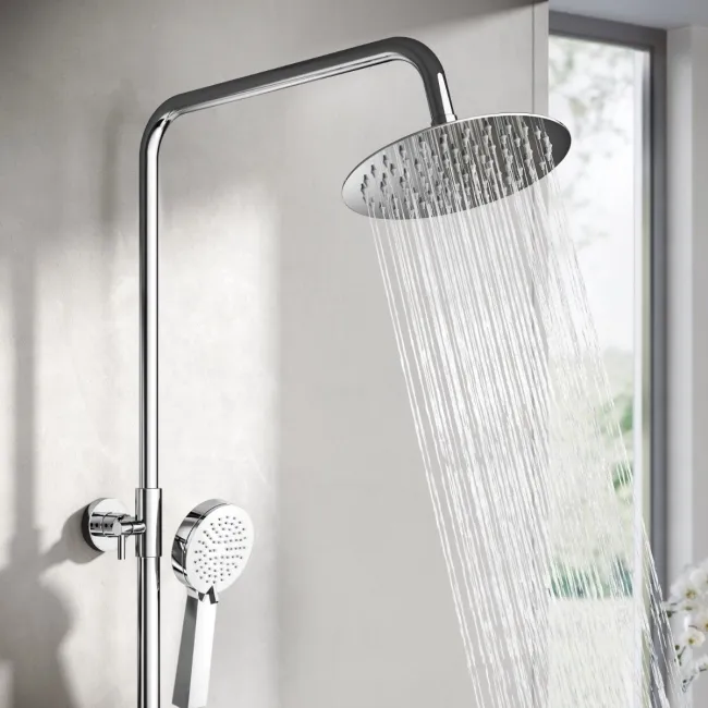 Chrome Round Thermostatic Shower