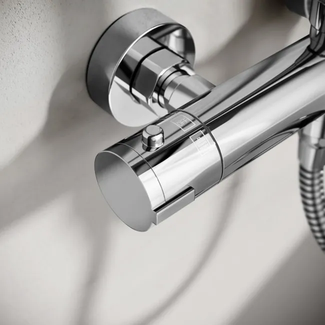 Chrome Round Thermostatic Shower
