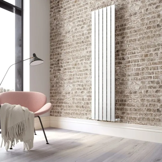 Faro White Single Flat Panel Vertical Radiator 1800x420mm