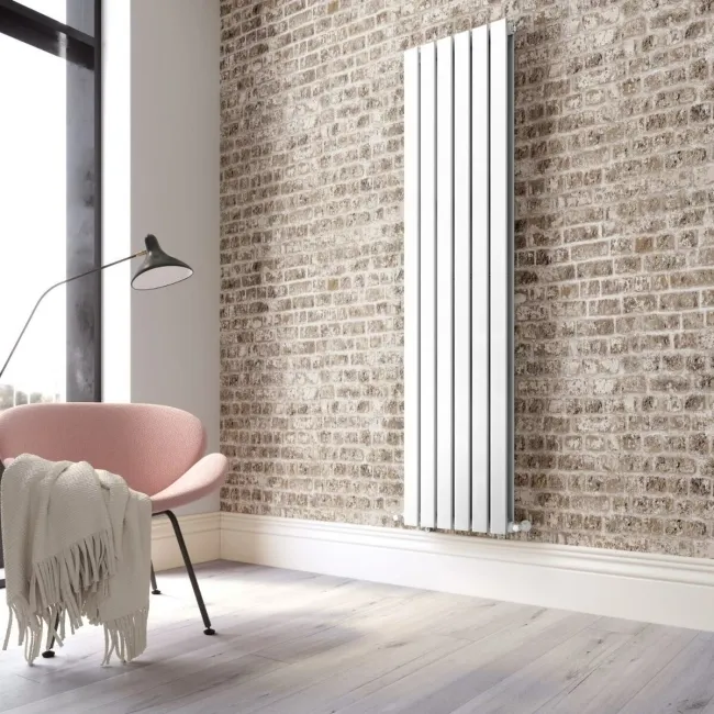 Faro White Double Flat Panel Vertical Radiator 1800x420mm