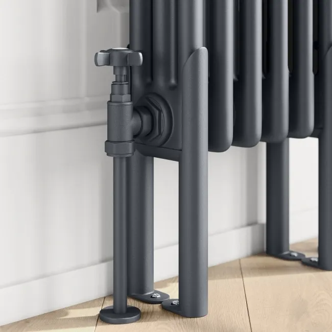 Athens Anthracite Triple Column Vertical Traditional Radiator 1500x290mm