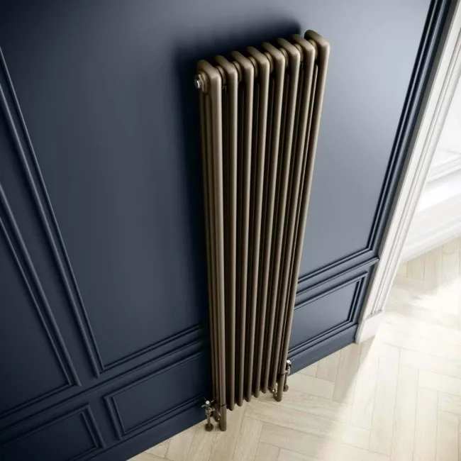 Athens Antique Gold Triple Column Vertical Traditional Radiator 1800x380mm