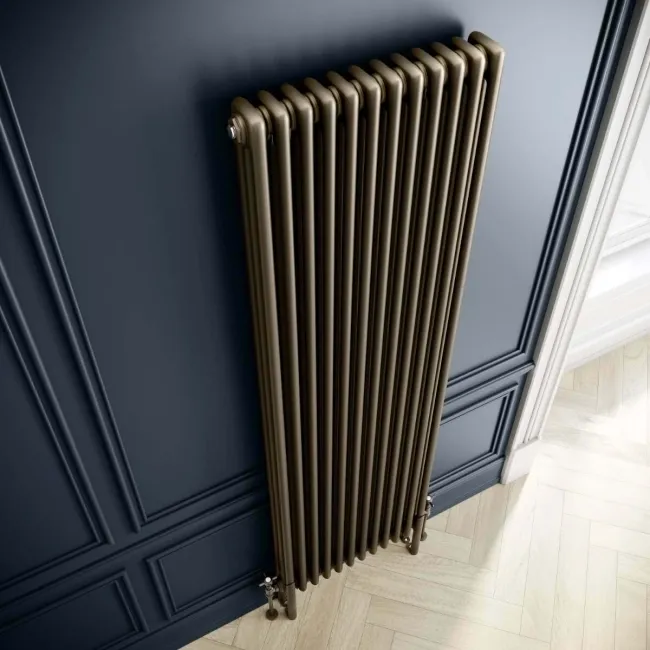 Athens Antique Gold Triple Column Vertical Traditional Radiator 1800x560mm
