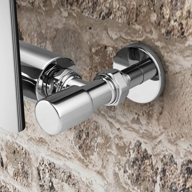 Faro Chrome Single Flat Panel Horizontal Radiator 600x560mm