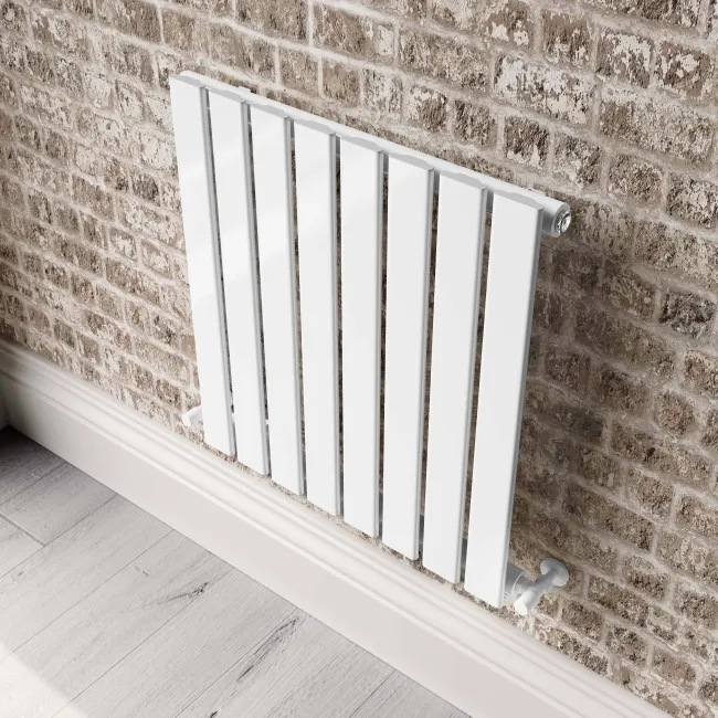 Faro White Single Flat Panel Horizontal Radiator 600x560mm