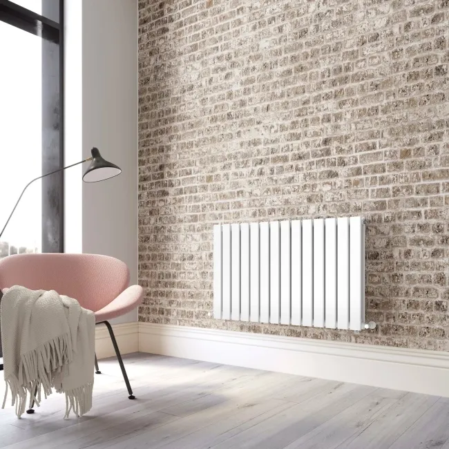 Faro White Double Flat Panel Horizontal Radiator 600x980mm