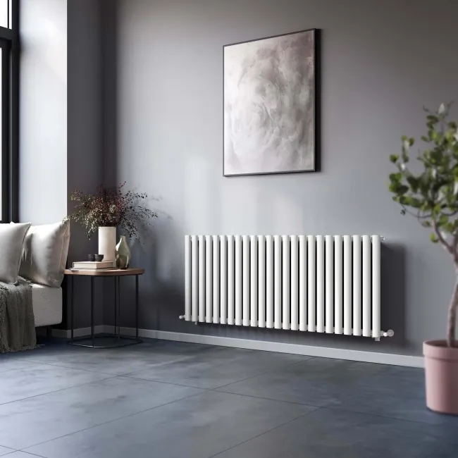 Marbella White Single Oval Panel Radiator 600x1440mm