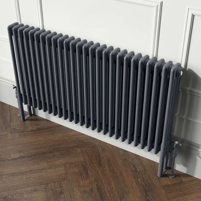 Athens Anthracite Triple Column Horizontal Traditional Radiator 600x1190mm