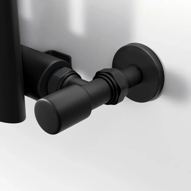 Marbella Matt Black Single Oval Panel Radiator 600x1200mm