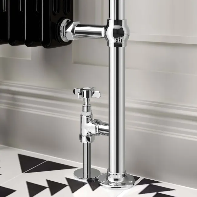 Black Traditional 4 Column Towel Radiator