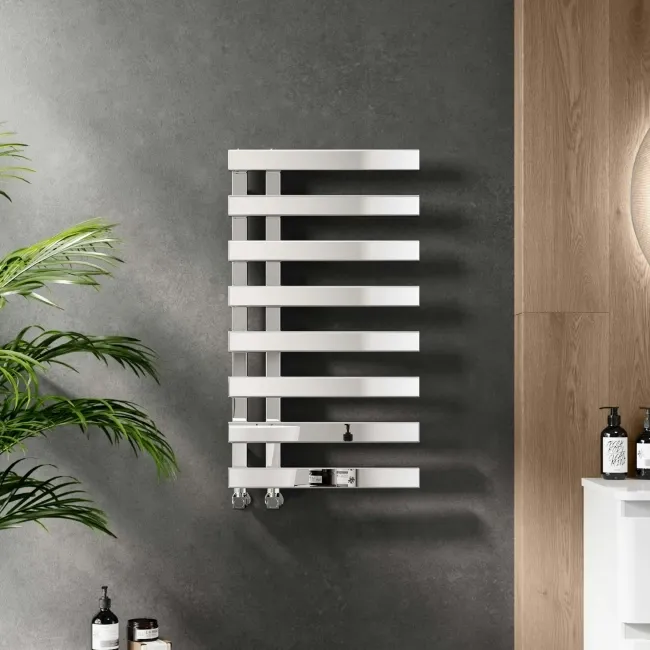 Palermo Chrome Designer Heated Towel Rail 800x450mm