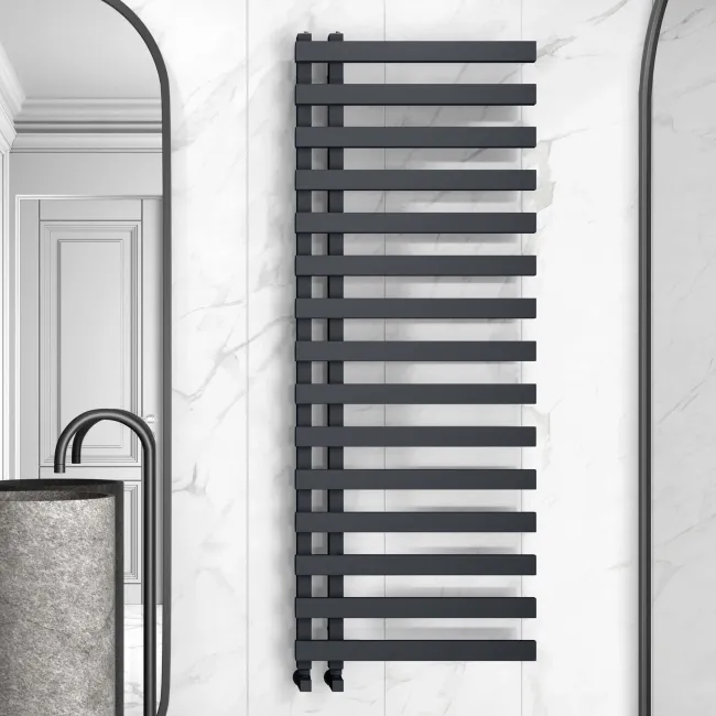 Palermo Anthracite Designer Heated Towel Rail 1600x600mm