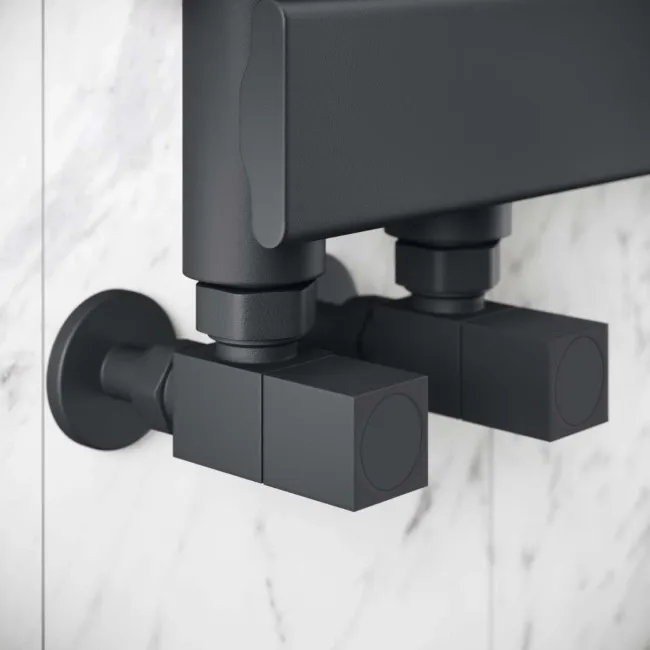 Seville Anthracite Designer Flat Panel Heated Towel Rail 1600x450mm